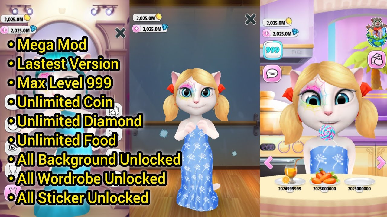 My Talking Angela v25.5.2.7874 Apk Mod Lastest Version 2026 - Mega Mod