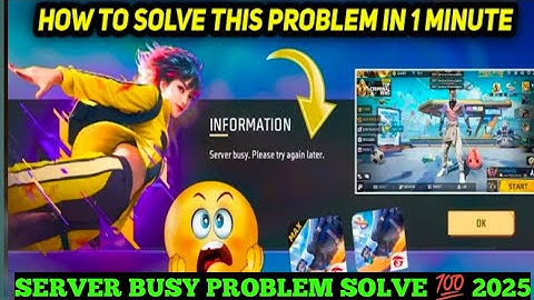Server Busy Problem Free Fire | Network Connection Error Free Fire | Timeout Problem Free Fire