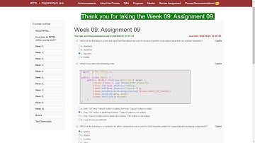 NPTEL Programming in Java Week 9 Assignment answers | July 2024