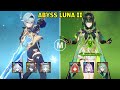 C6 Eula Hyperbloom &amp; C2 Nefer Lunar Bloom - Spiral Abyss Luna II Floor 12 9 stars Genshin Impact