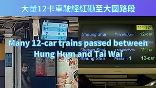 【早已絕跡】港鐵東鐵線連續4列12卡車 MLR-train 駛經紅磡至大圍路段+ E104/E78 九龍塘至旺角東行車片段