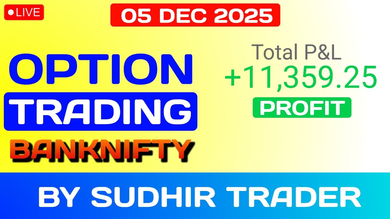 Live Intraday Option Trading | SL Hunting For Beginners | Sudhir Trader 
