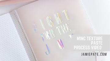 Minc Texture Paste Process Video