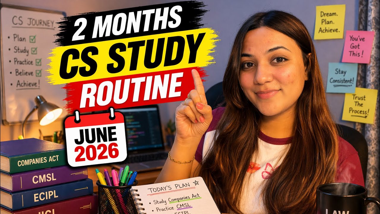 2 MONTHS study routine for CS JUNE 2026 attempt | Study time table ...