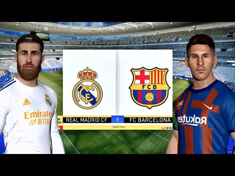 Real Madrid Vs Barcelona New Kits 2021 2022 El Clasico 2021 Gameplay Youtube