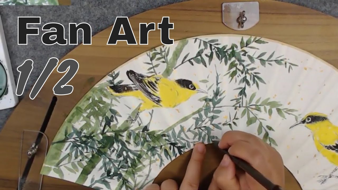 How to paint a fan in Chinese Brush Painting 1 / Fan Art ...