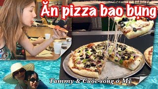 Tiệm Ăn Pizza Tự Chọn ở Mỹ - Cuộc sống ở Mỹ - Ăn Pizza Xúc Xích Ý và Tất Cả Các Loại Pizza Ngon P2