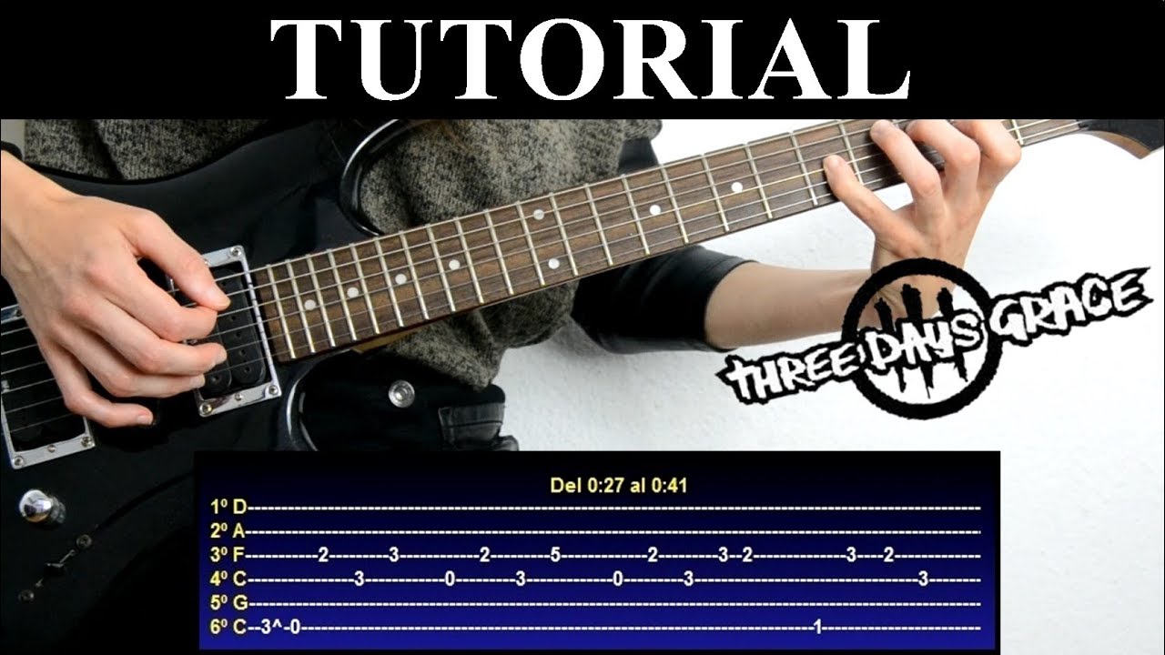 Cómo tocar A world so cold de Three days grace (Tutorial de guitarra) / How to play