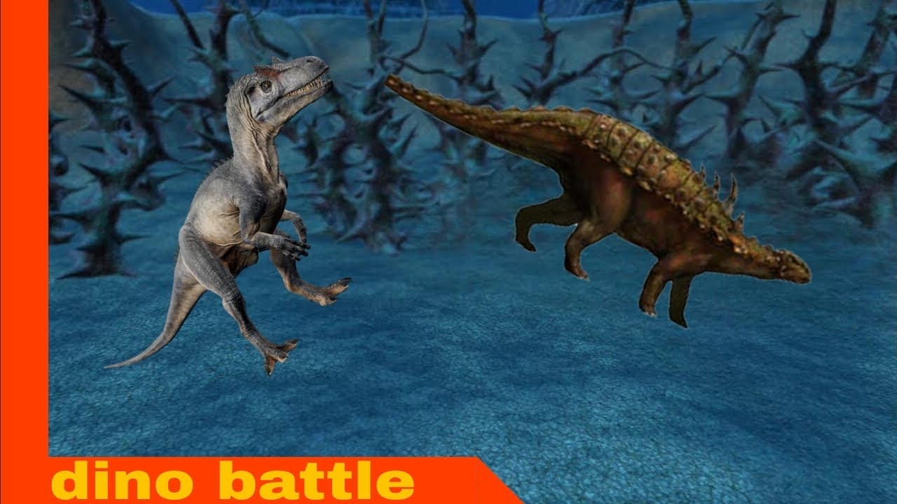 Гастония vs аллозавр