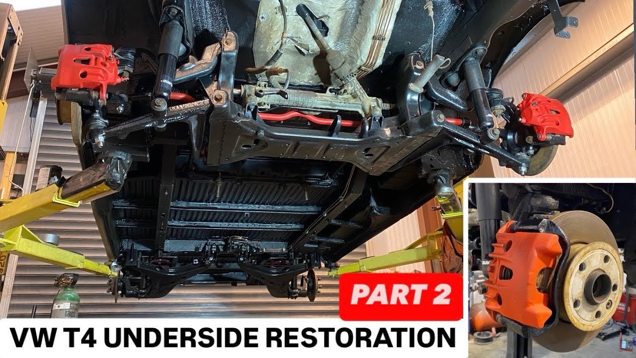 VW T4 underside rebuild Part 2 - Front brakes & suspension, subframe differences and more!