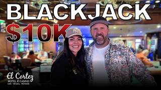 HIGH-LIMIT Blackjack at El Cortez in Vegas! Starting with $10,000