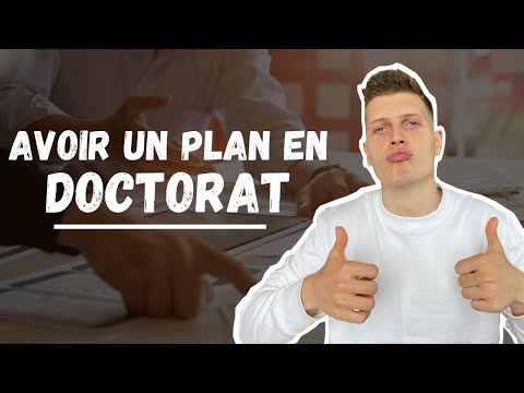 COMMENT PRÉPARER SON PLAN DE TRAVAIL EN THÈSE ?