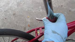 HOW TO STOP BICYCLE SEAT POST MOVING SLIPPING WHILE YOU RIDE EASY FIX