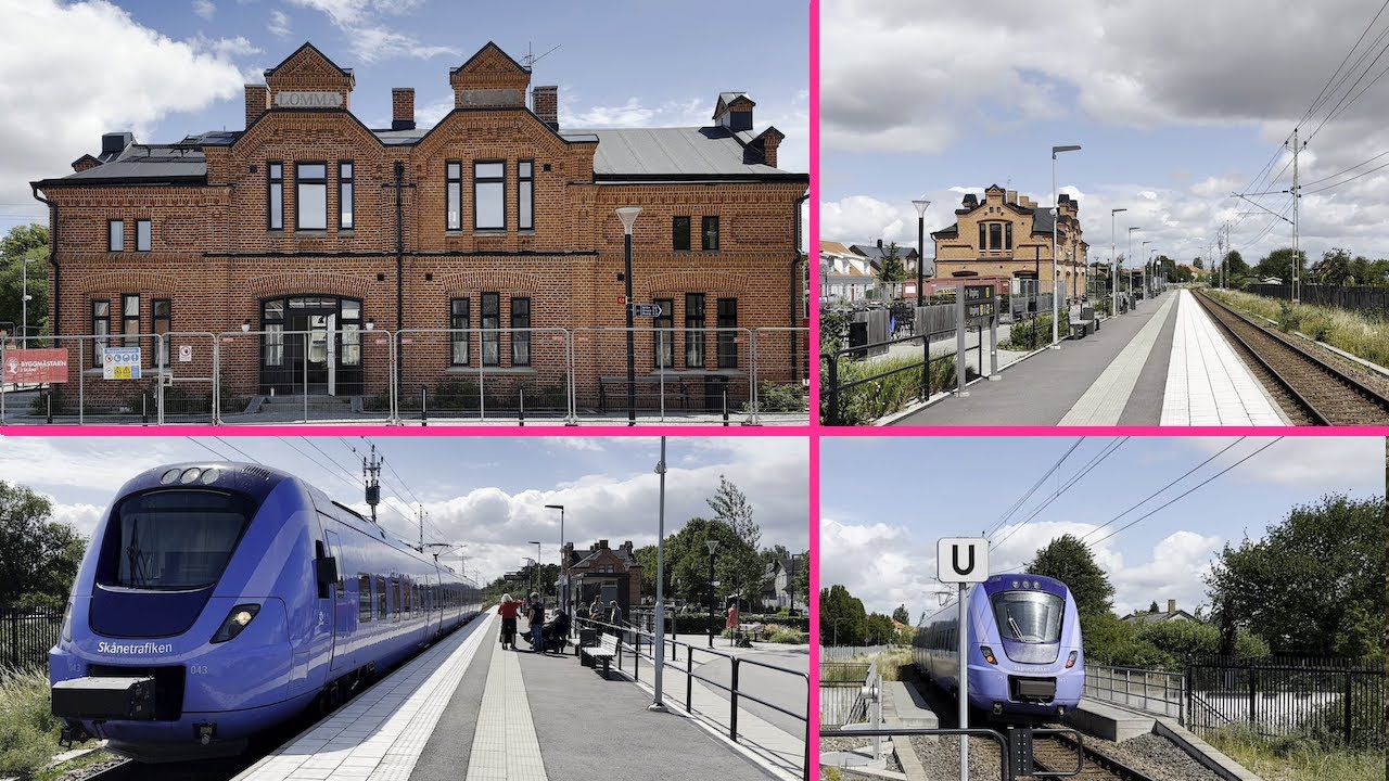 Lomma station med omgivningar