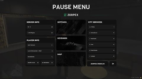 Zorpex Pause Menu