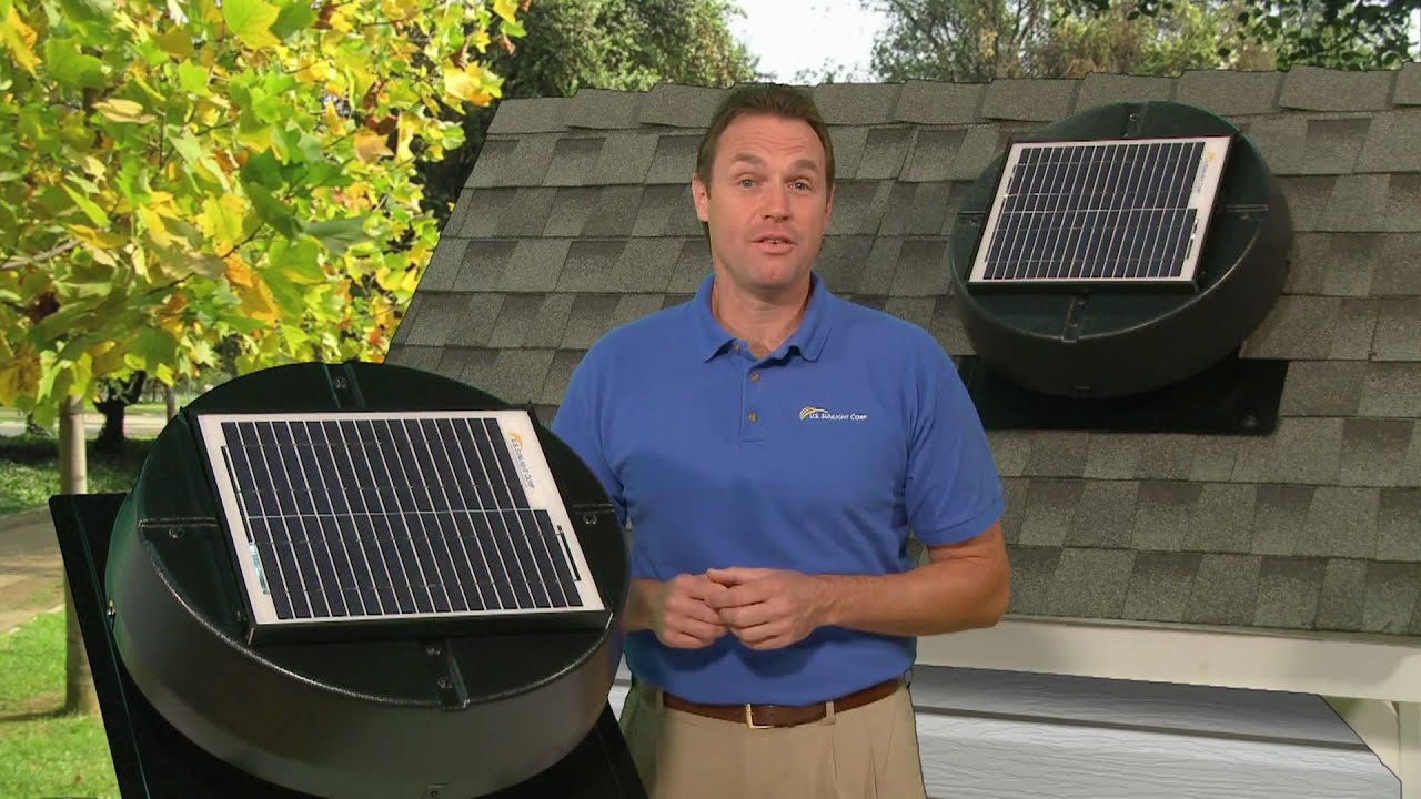 US Sunlight 1010TR Solar Powered Attic Fan - YouTube