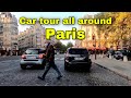 🇫🇷 Car tour all around Paris on Sunday Morning 🚙