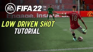 FIFA 22 LOW DRIVEN SHOT TUTORIAL | HOW TO SCORE LOW DRIVEN SHOTS | Shooting Tutorial |