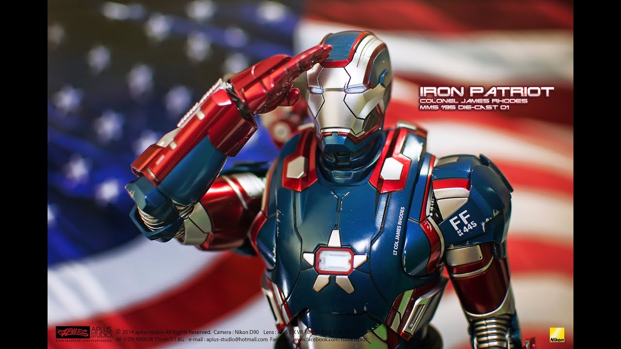 Movie Masterpiece DIECAST Avengers: End Game, 1/6 Scale Figure, Iron Patriot