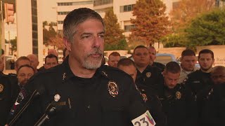 Mesquite officer killed in shooting chief emotionally announces