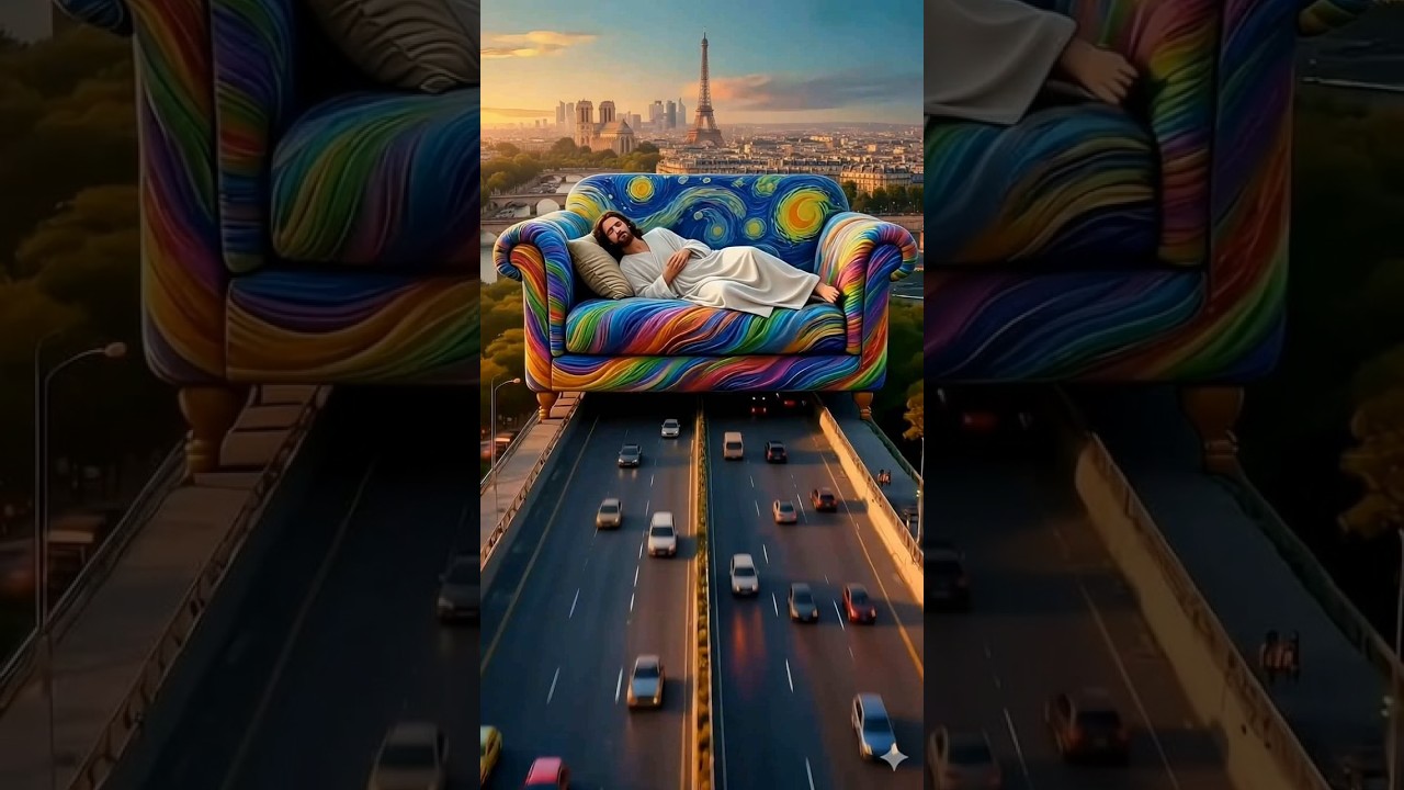 Jesus Walks Over Cars?! Stunning AI VFX Short 