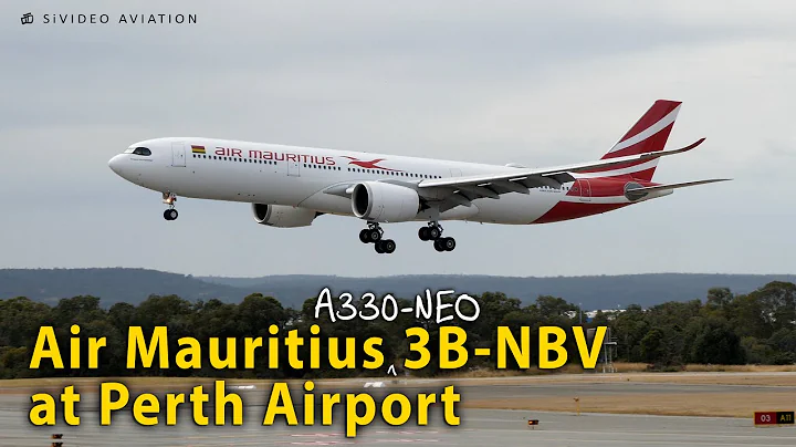 Air Mauritius (3B-NBV) arriving on RW03 & departing RW21 at Perth Airport on November 6, 2022.