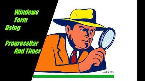 Windows Form Using ProgressBar And Timer