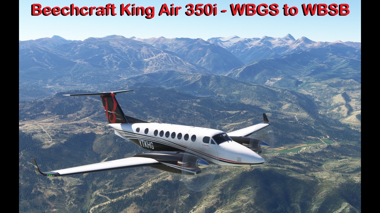 MSFS 2020, KHG Ep 275 - Beechcraft King Air 350i - Sibu to Bandar Seri Begawan