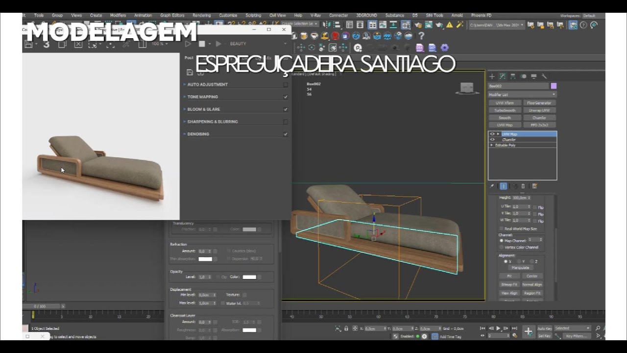 MODELAGEM ESPREGUIÇADEIRA SANTIAGO