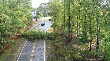 Tropical Storm Zeta drone video damage in Cobb County