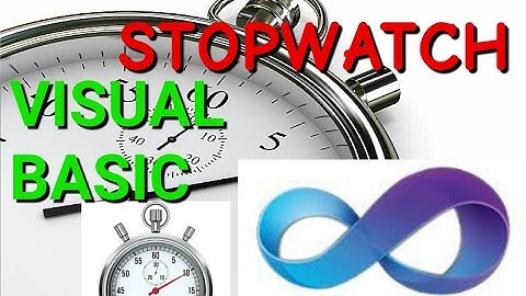 create stopwatch using coding in visual basic || visual basic tutorial t