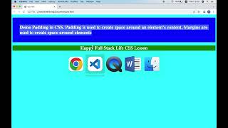 Basic CSS Lesson 9: CSS Padding, Left, right, bottom, top padding. Padding vs Margin