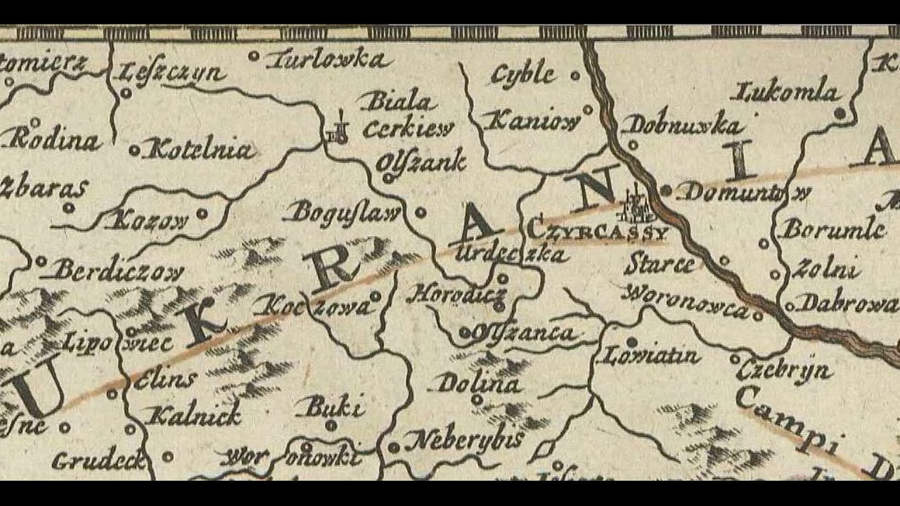 Карта украины 17 века на русском языке