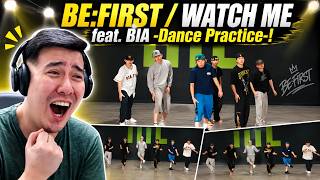 BE:FIRST / WATCH ME feat. BIA -Dance Practice- | REACTION