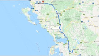 Driving: Agrinio, Greece to Kakavia, Albania