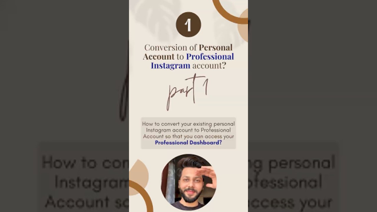 Conversion of Personal Account to Professional Account on Instagram (4-Part Guide) 🛑 PART 1