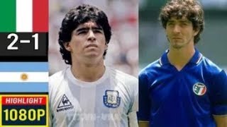 Italy 2-1 Argentina World Cup 1982 | Full highlight | 1080p HD | Maradona | Kempes | Paolo Rossi