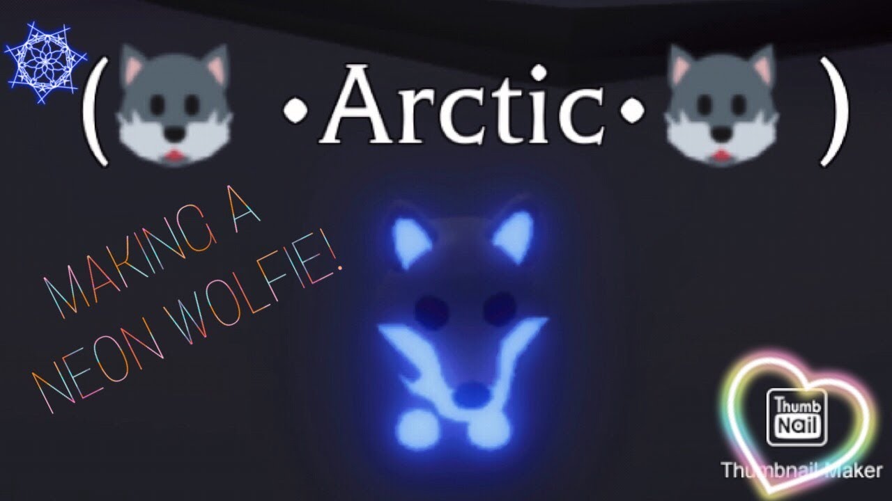Making A Neon Wolfie Roblox Adopt Me Youtube - help our wolves live group logo arctic wolf roblox
