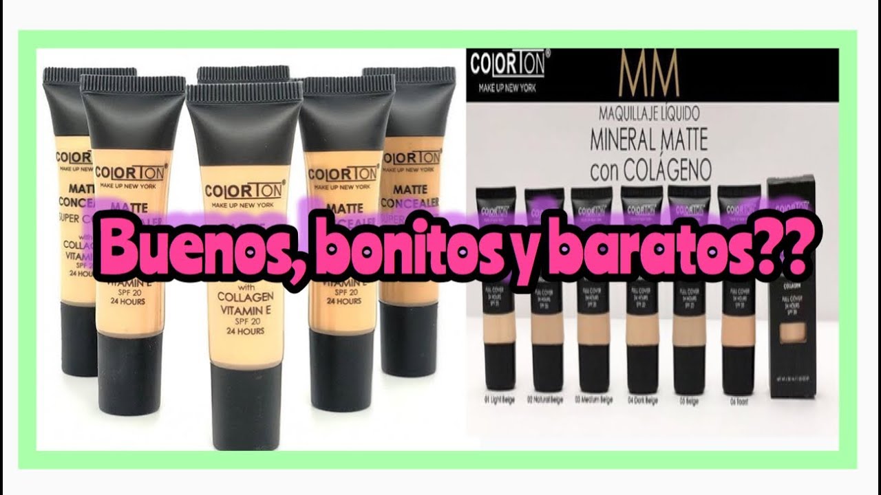 BASE Y CORRECTOR "AMBOS POR MENOS DE $60" | ¿ALTA COBERTURA, COLÁGENO, VITAMINA E Y FPS? | COLORTON