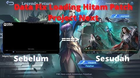 Data Tambahan ML Lite Fix Loading Hitam atau Black Screen Patch Project Next | ML Anti Patah Patah