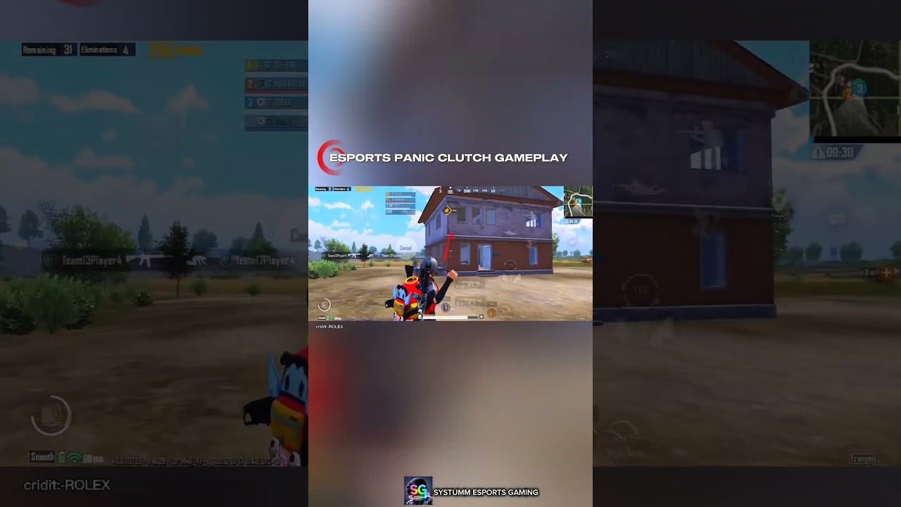 INTERNATIONAL ESPORTS 1VS4 CLUTCH IN PUBGMOBILE 