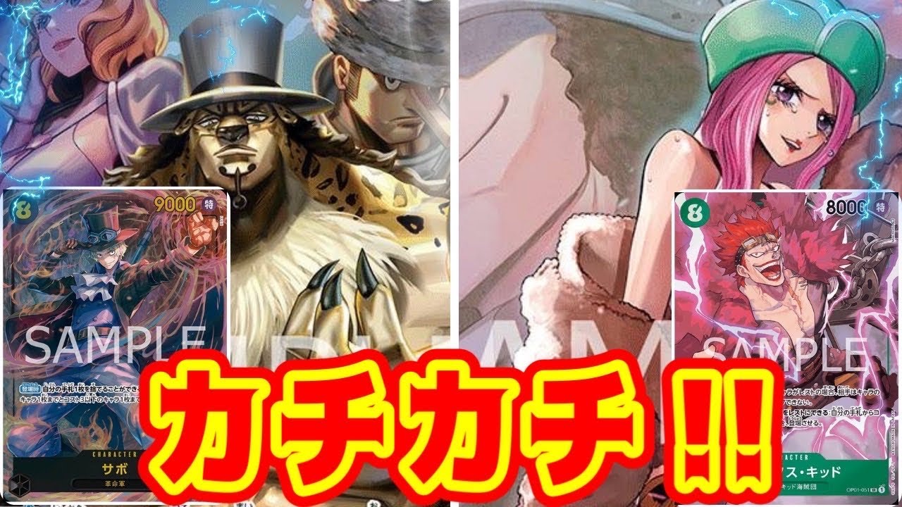 【ワンピースカード】カチカチ！！　黒ルッチVS緑ボニー！！