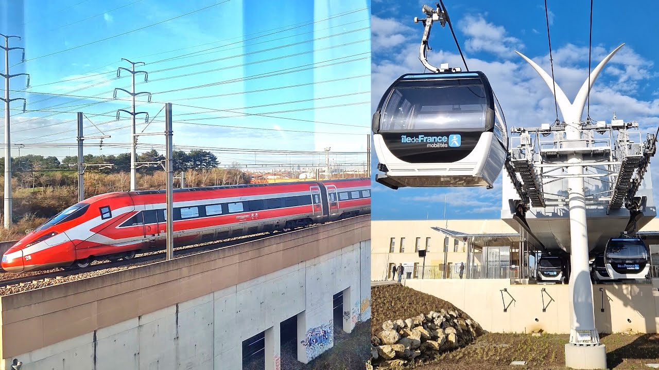 Câble Ligne 1🚋Doppelmayr CWA Omega V IDFM : Créteil - Pointe du Lac🔄Villeneuve-Saint-Georges