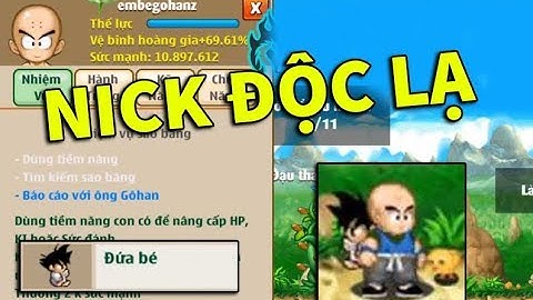 Ngọc Rồng Online - Lại Xuất Hiện 1 Nick Độc Lạ 10Tr Sức Mạnh Vẫn Đeo Đứa Bé Trên Lưng