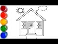 How to draw a house  house drawing  home drawing  smart kids art