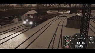 TSW2 F40PH-3C MBTA Greenbush Дневной отстой.
