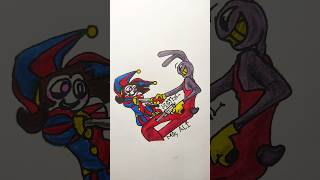 Drawing Jax and Evil Pomni #theamazingdigitalcircus #drawing #cartoon #tadc #fyp