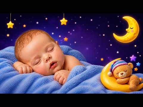 😴 Sleep in Minutes 🌙 Baby Sleep Music 💤 Mozart/Brahms Lullaby Deep Sleep | 3 Hours NoAds