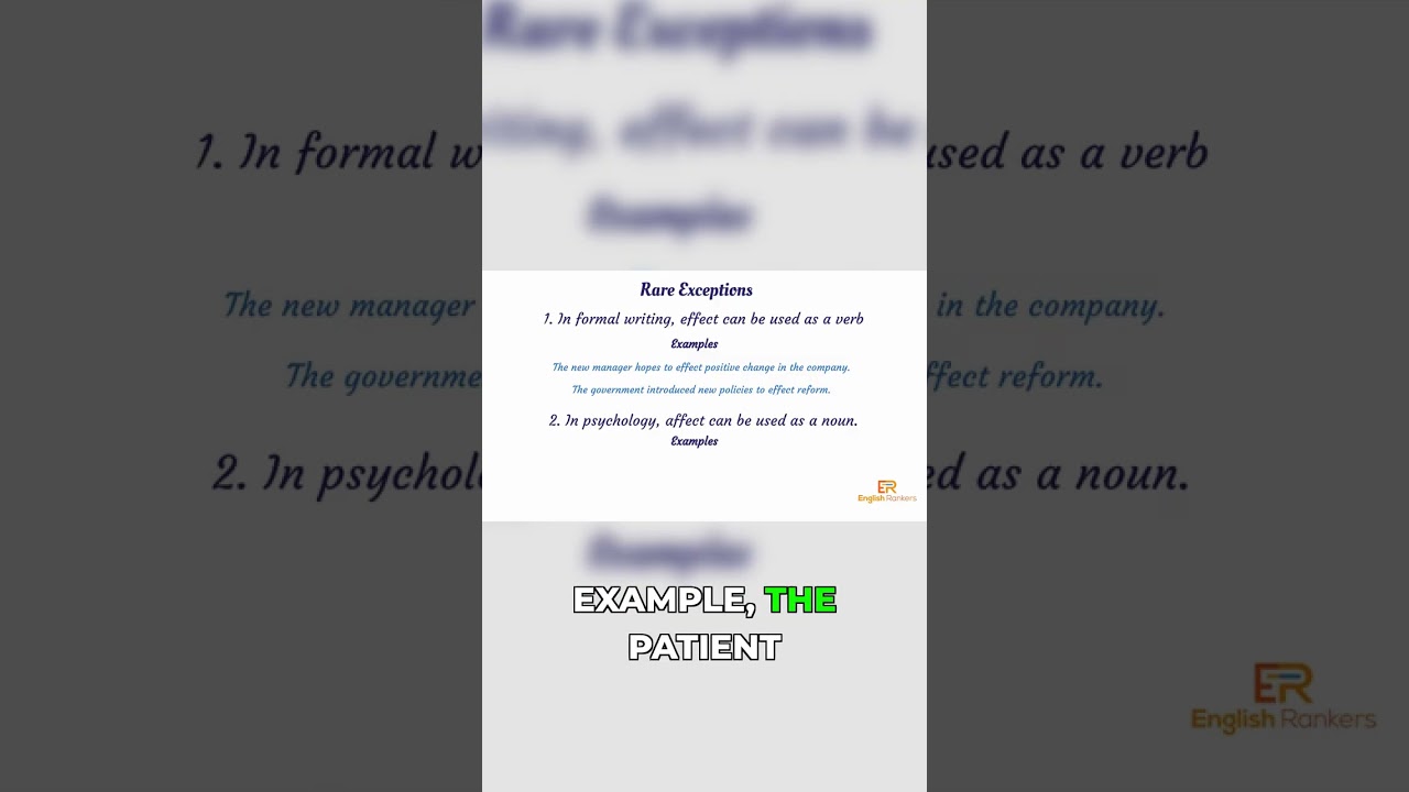 The 5-letter hack for Affect vs Effect #WritingTips #LearnEnglish