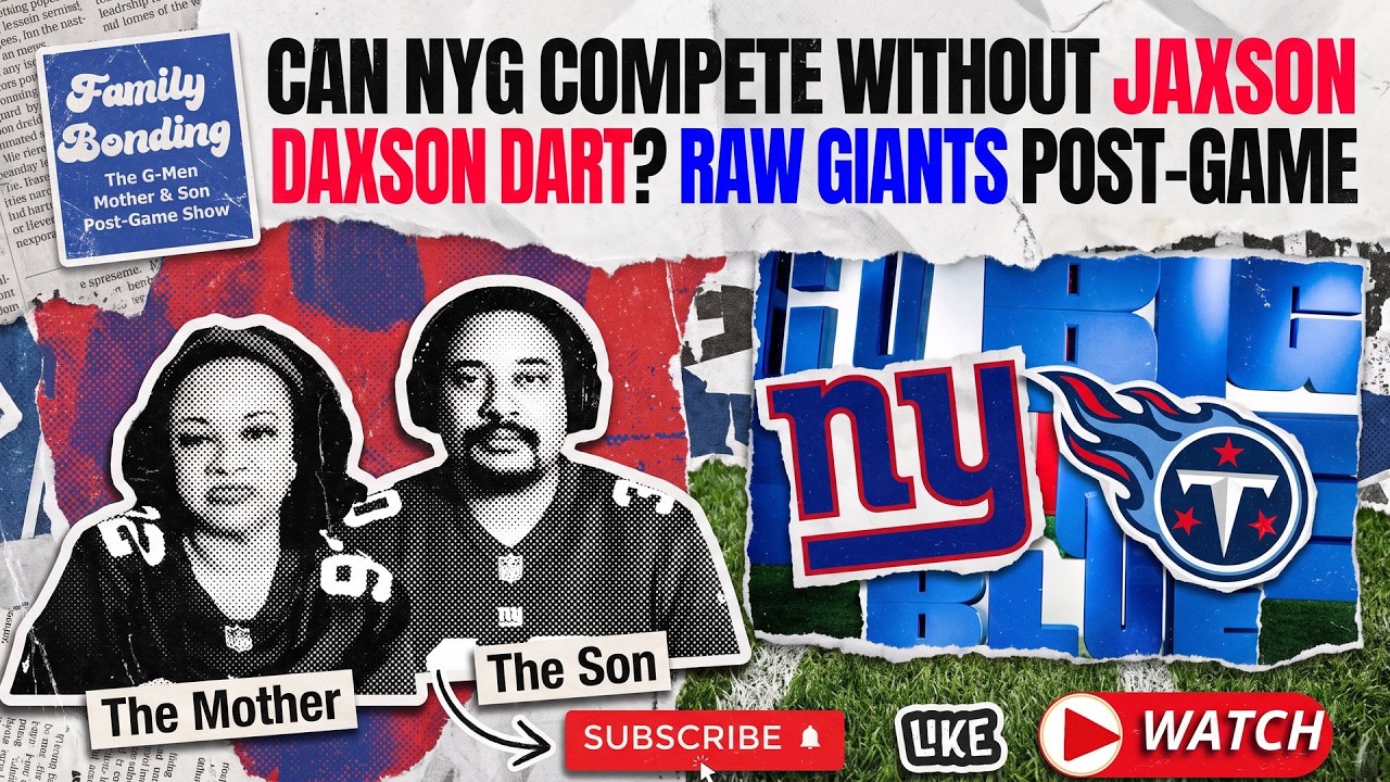 🏈 Mother & Son #NYGiants Fans LIVE Post-Game Titans Analysis | QB Dart Out Can Team Still Compete?